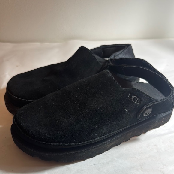 UGG Shoes - Used UGG Black Suede Slip-On Shoes women’s 8.5 slippers